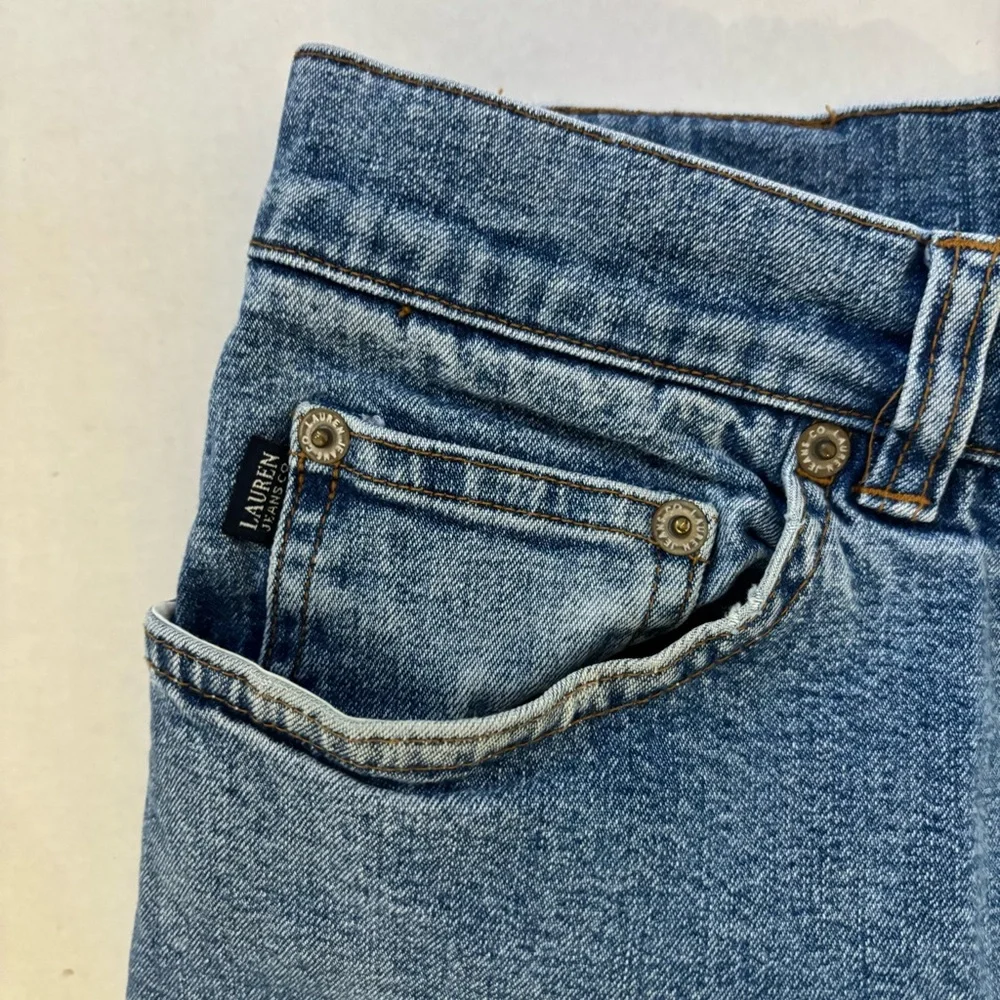 Lauren Jean co. Ralph Lauren Vtg‎ Sz 10 blue denim Jean 5 pocket straight leg